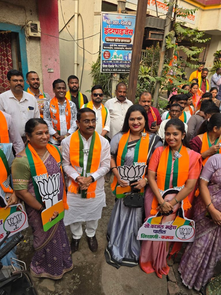 प्रभाग क्रमांक दोन मध्ये आमदार प्रशांत ठाकूर यांची प्रचार रॅली