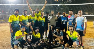 कामोठेतील डे-नाईट व्हॉलीबॉल स्पर्धेला उत्स्फूर्त प्रतिसाद; जि. बी. बॉईज विजेते