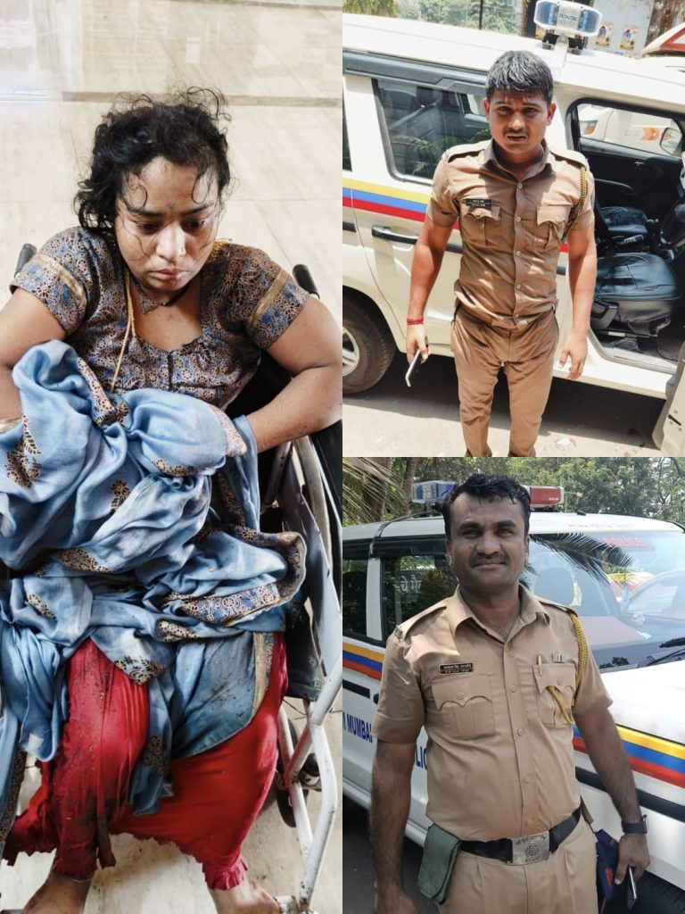 तलावात बुडणाऱ्या महिलेला कळंबोली पोलिसांनी वाचवले.