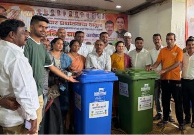 करंजाडेत स्वच्छतेचा संदेश; आदिवासी बांधवांना डस्टबिनचे वाटप आमदार प्रशांत ठाकूर यांच्या वाढदिवसानिमित्त सरपंच मंगेश शेलार यांचा सामाजिक उपक्रम